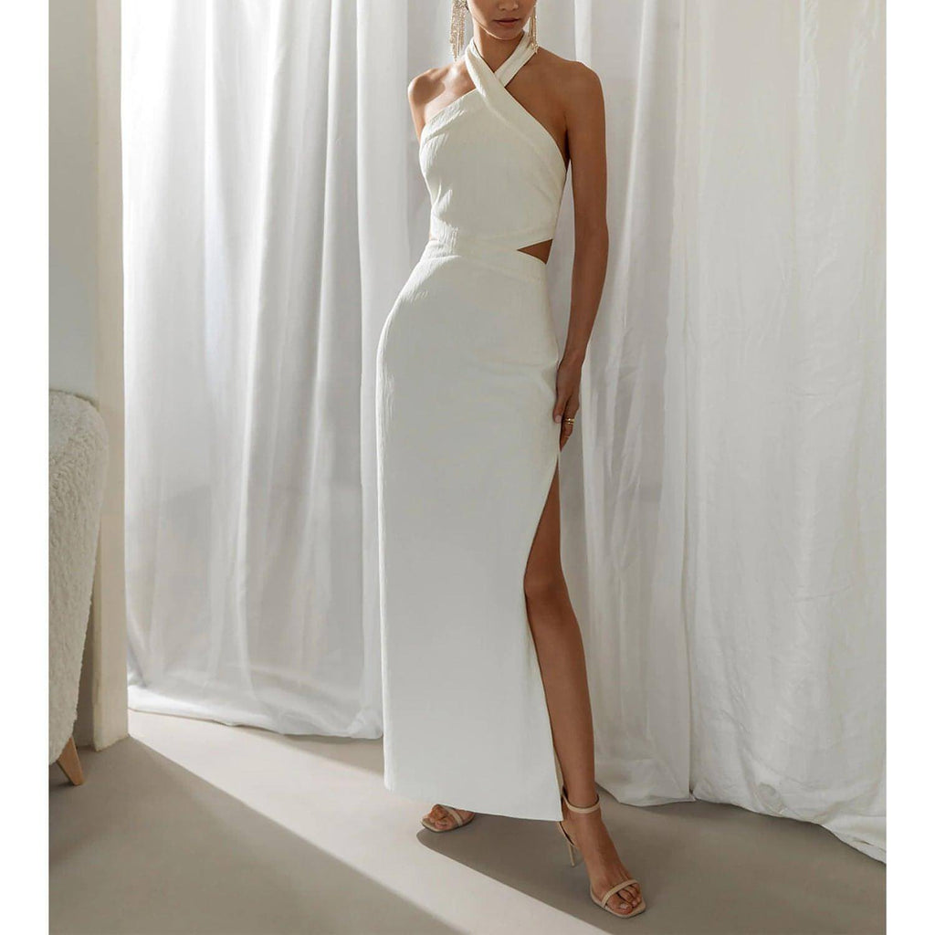 Holiday Style Polyester Neck Dress