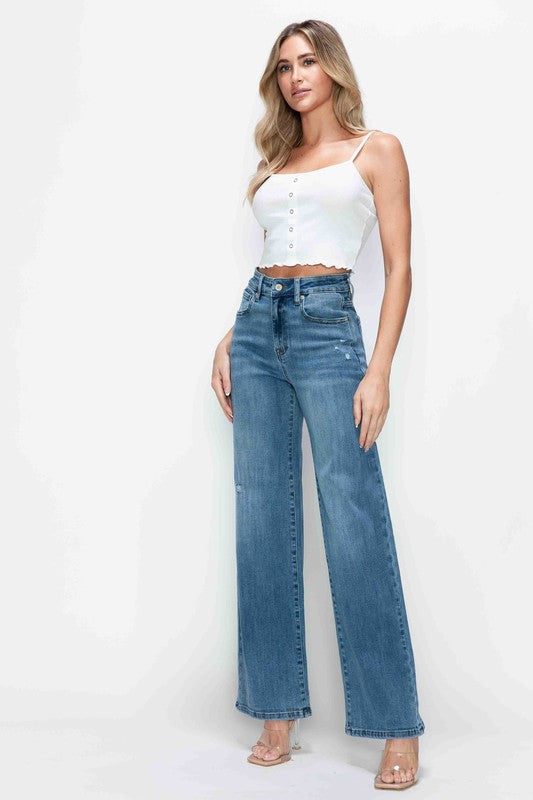 High Rise Wide Leg Jeans