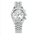 Rose Gold Crystal Iced-Out Quartz Watch