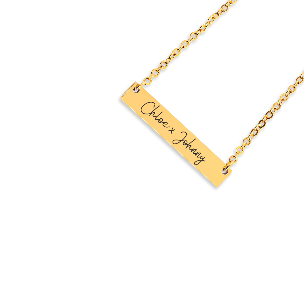 Customize Horizontal Bar Necklace