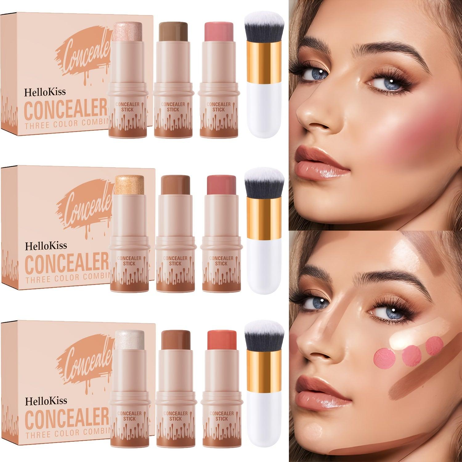 HelloKiss 3-Piece Contour & Glow Stick Set