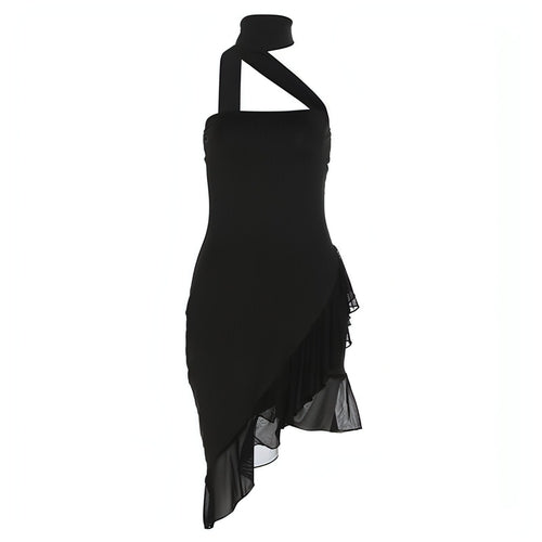 Off-shoulder Slim Fit Stringy Selvedge Dress