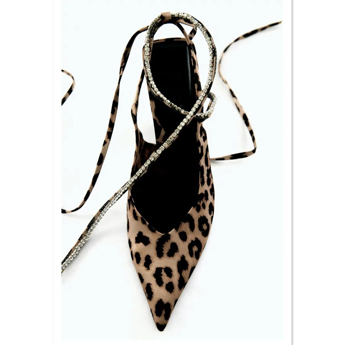 Leopard Print Suede Heels
