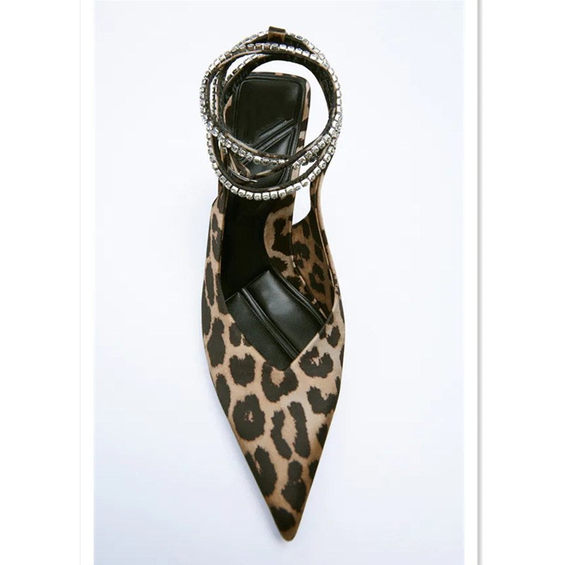 Leopard Print Suede Heels