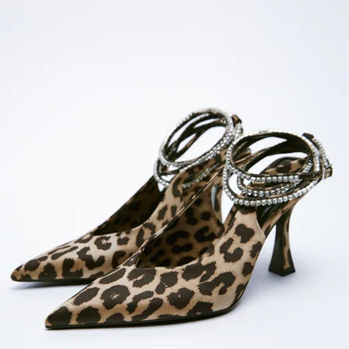 Leopard Print Suede Heels