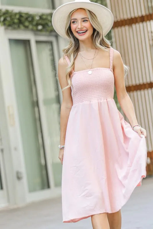 Open-Back Sleeveless Midi Dress