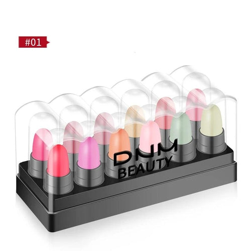 2-in-1 Eyeshadow & Lipstick Sticks – 12 Waterproof Shades