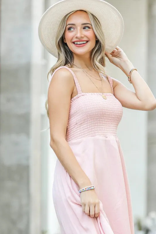 Open-Back Sleeveless Midi Dress