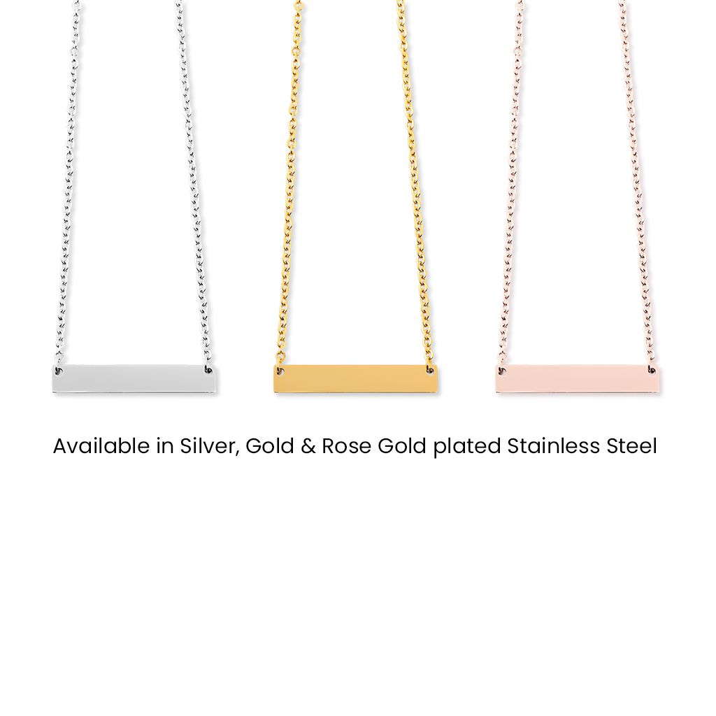 Customize Horizontal Bar Necklace