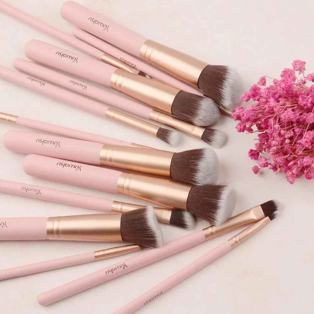 Crystal Wand Makeup Brush Set – 14 Pcs