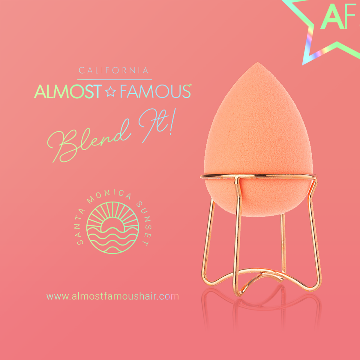 Almost Famous Makeup Blender – Rose Gold Stand
