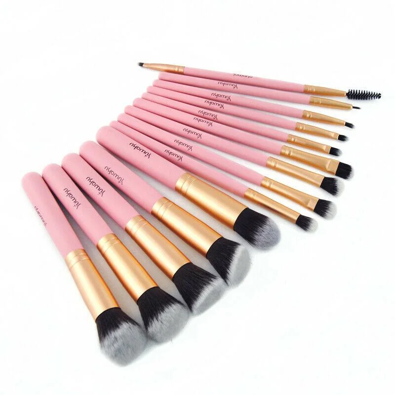 Crystal Wand Makeup Brush Set – 14 Pcs
