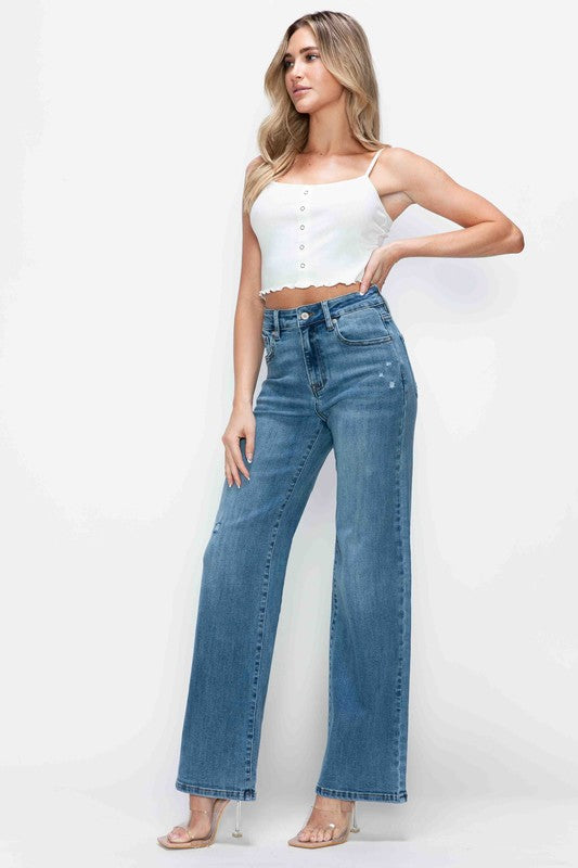 High Rise Wide Leg Jeans